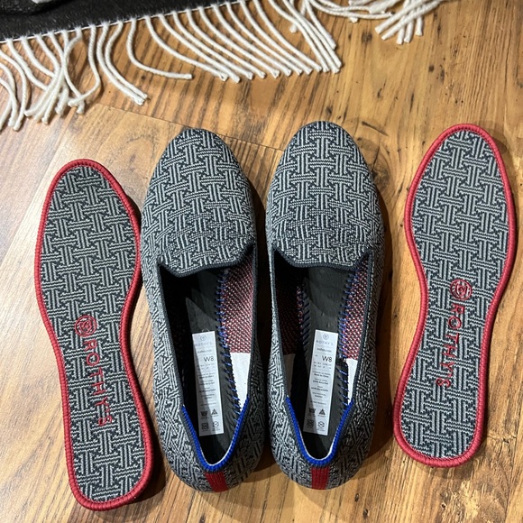 Rothy's Loafers in "Charcoal Grid," grey/gray pattern, EUC, size 8 - Picture 10 of 11